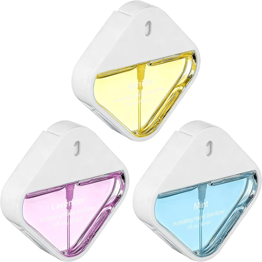 3 Pcs Power Mist Hydrating Hand Sanitizer Spray Bulk Travel Size Hand Sanitizer Pocket 1 oz Squar... | Amazon (US)