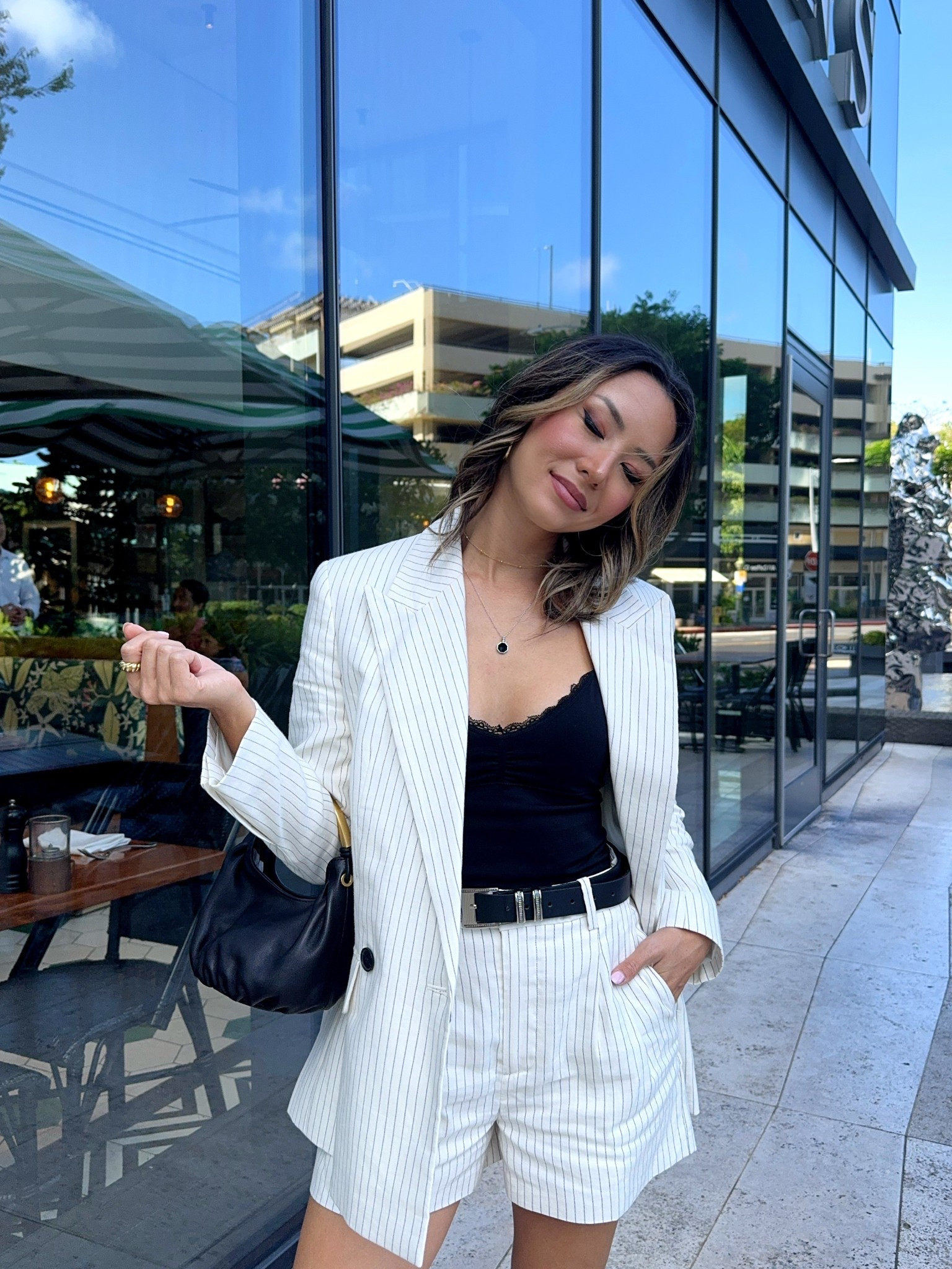 This blazer is 43% off! I’m wearing 00 because it’s super oversized! Sadly the shorts sold out but the blazer would work well with white linen shorts too. 

#LTKSaleAlert #LTKWorkwear