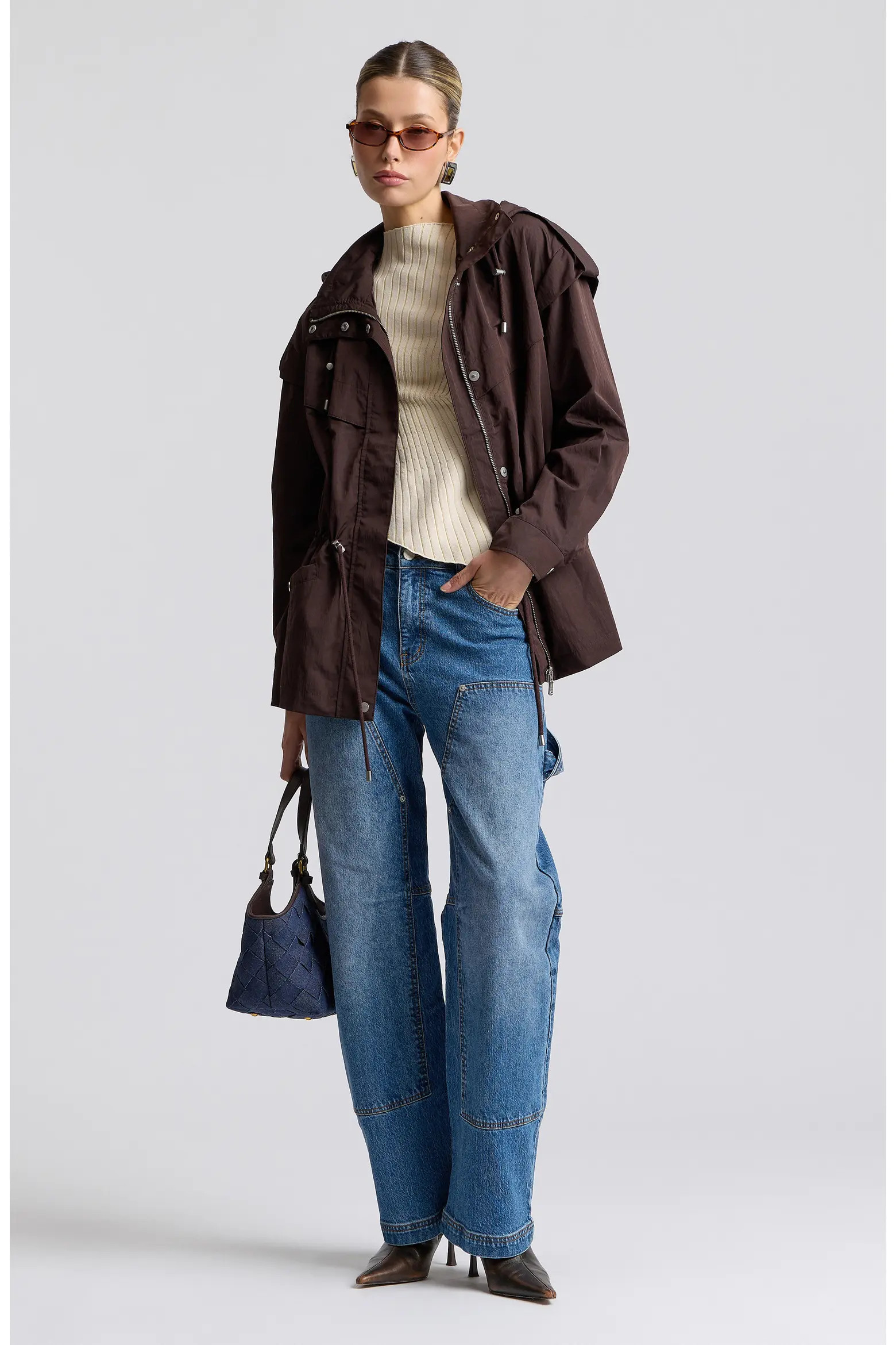 Avec Les Filles Hooded Drawstring Waist Jacket (Women) | Nordstrom | Nordstrom