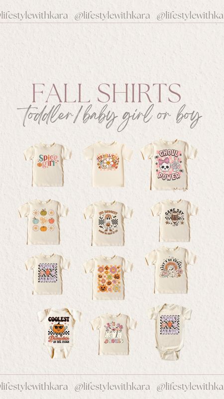 $9.99 to $16 fall toddler/baby shirts! My absolute favorite! // toddler fashion // fall fashion 

#LTKbaby #LTKSeasonal #LTKkids
