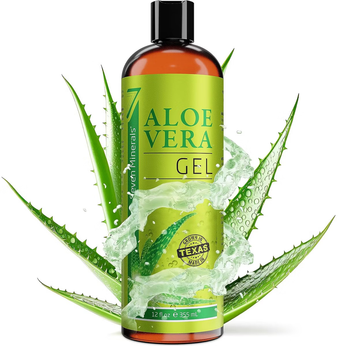 Seven Minerals Organic Aloe Vera Gel from freshly cut 100% Pure Aloe - Big 12oz - Texas grown, Ve... | Target