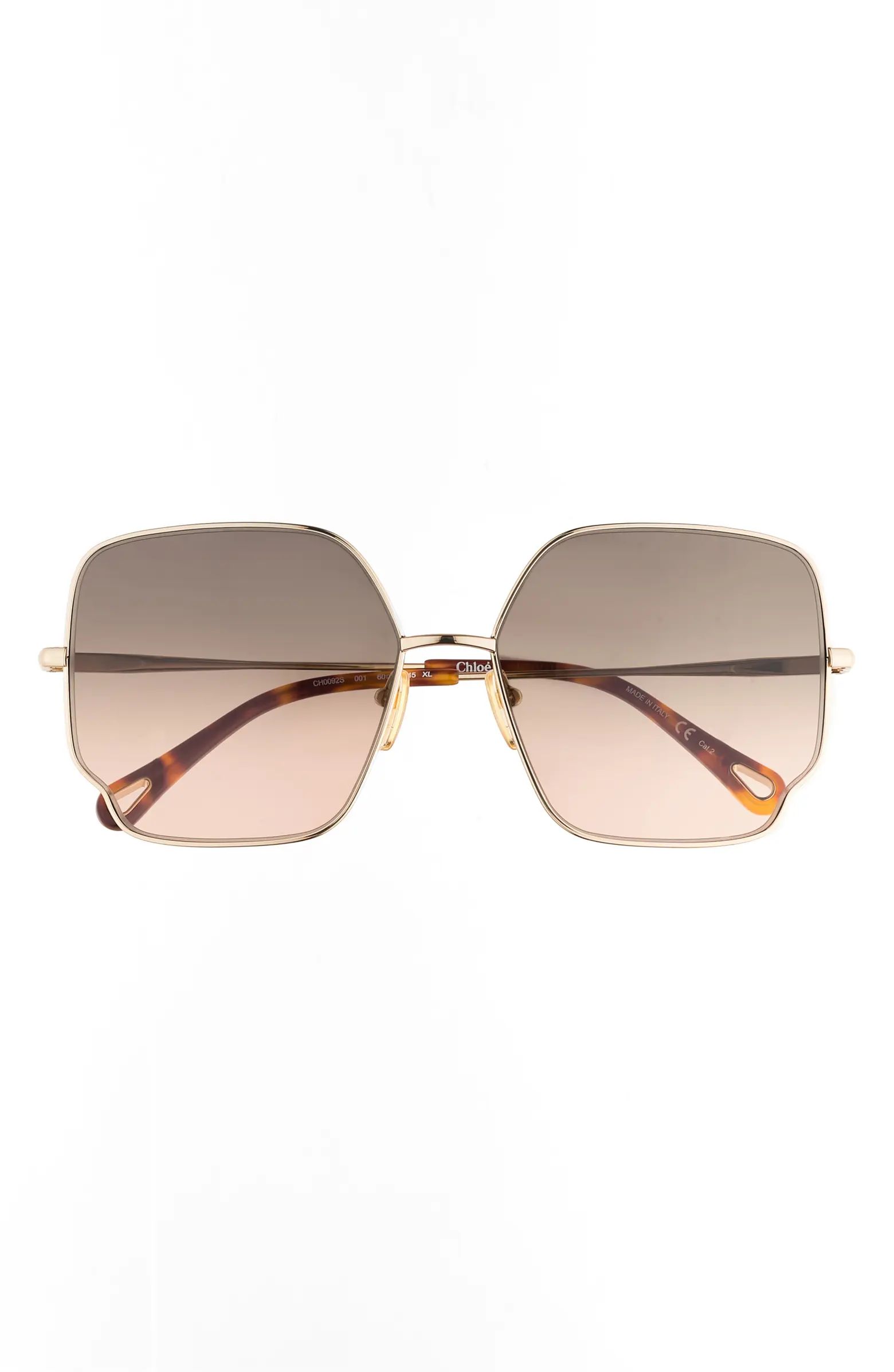 Chloé 60mm Gradient Square Sunglasses | Nordstrom | Nordstrom