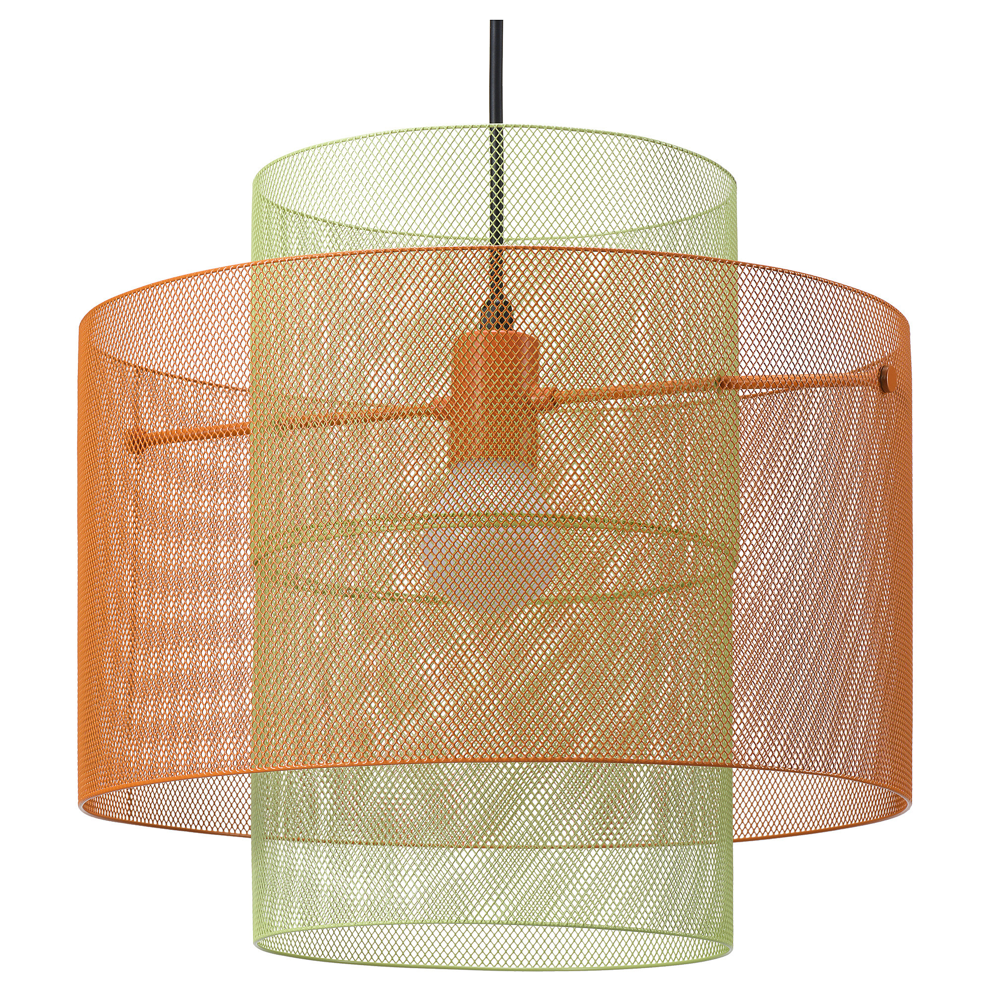 SOLVINDEN Ceiling lamp, mesh orange/light green | IKEA US