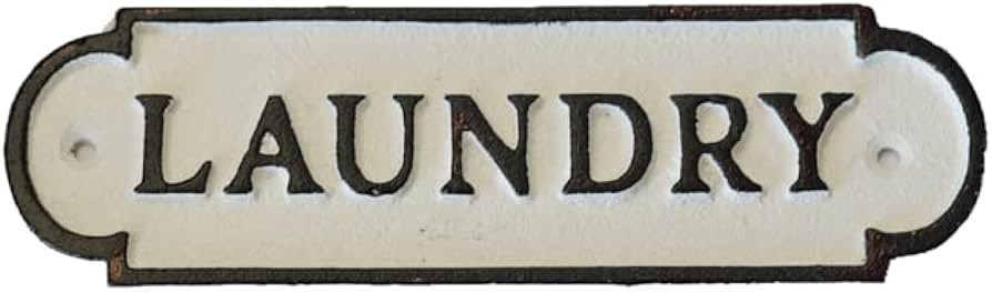 Cast Iron Laundry Sign, Door Plaques, Farmhouse Decor | Amazon (US)