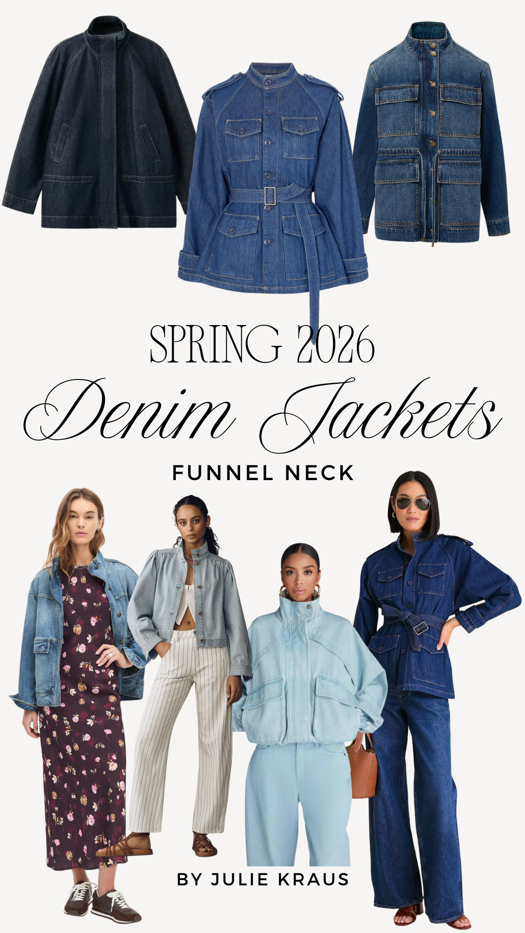 My top funnel neck denim jacket picks for spring. I always tell my clients this silhouette is one of the chicest updates to a wardrobe classic. 

Funnel Neck Denim Jacket • Jean Jackets for Spring • Spring Style 2026 

 #LTKSeasonal #LTKOver40