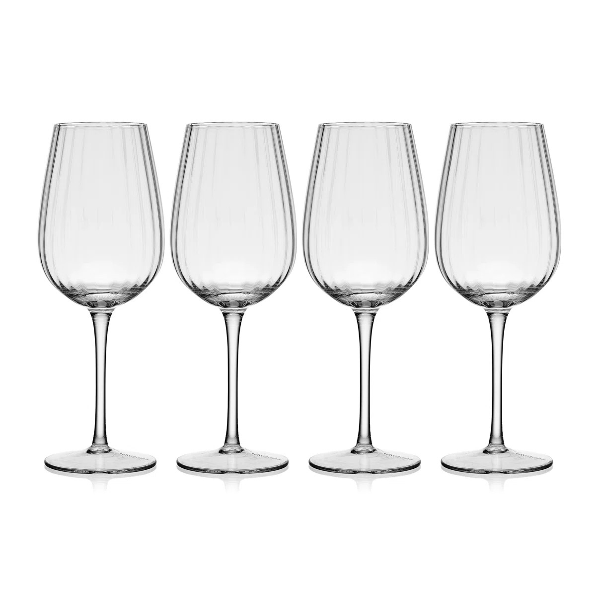 Mikasa Optic 15-Oz White Wine Glasses, Set Of 4 in , 15 oz. | Wayfair North America