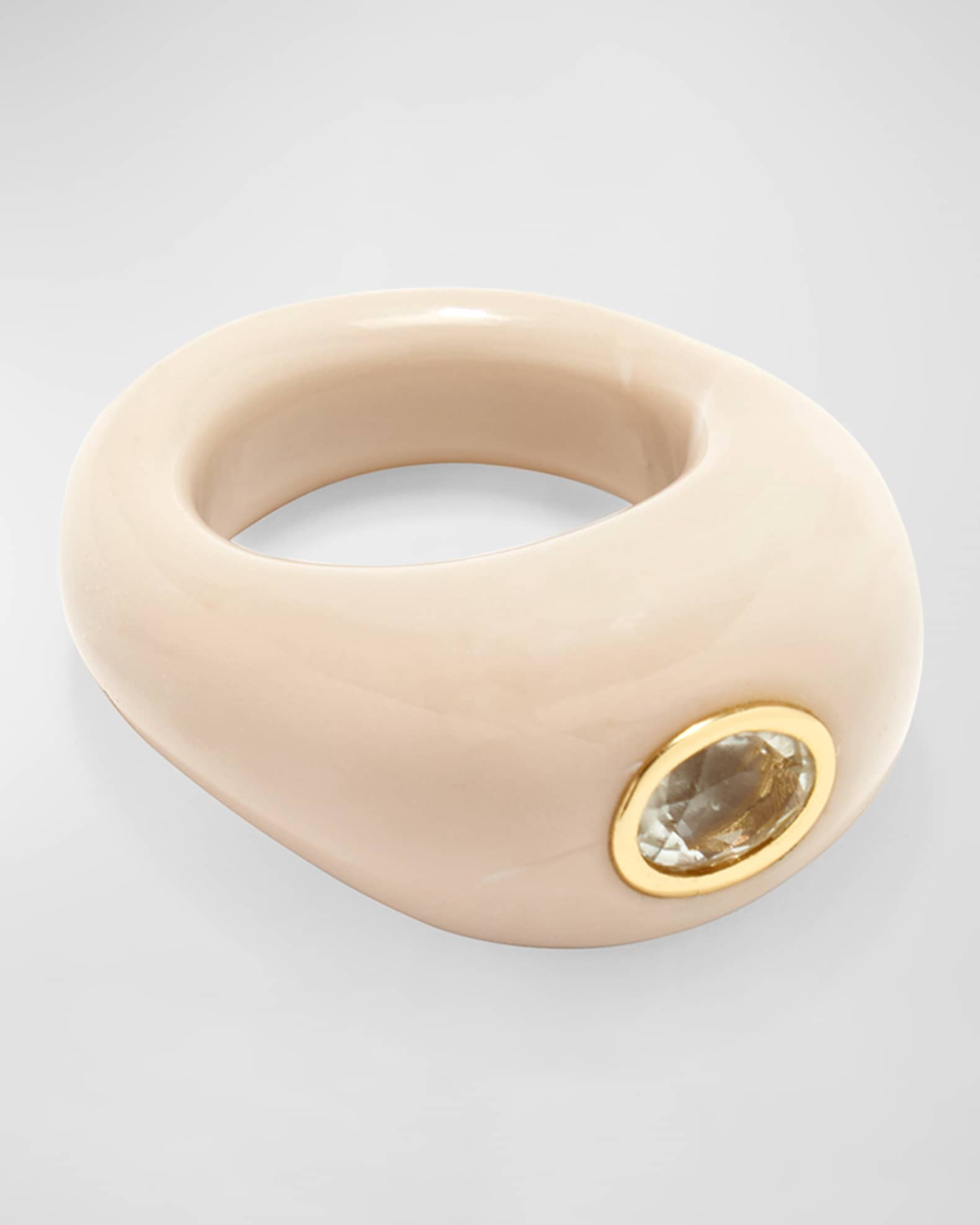 MONUMENT RING IN ALABASTER, SIZE 7 | Neiman Marcus