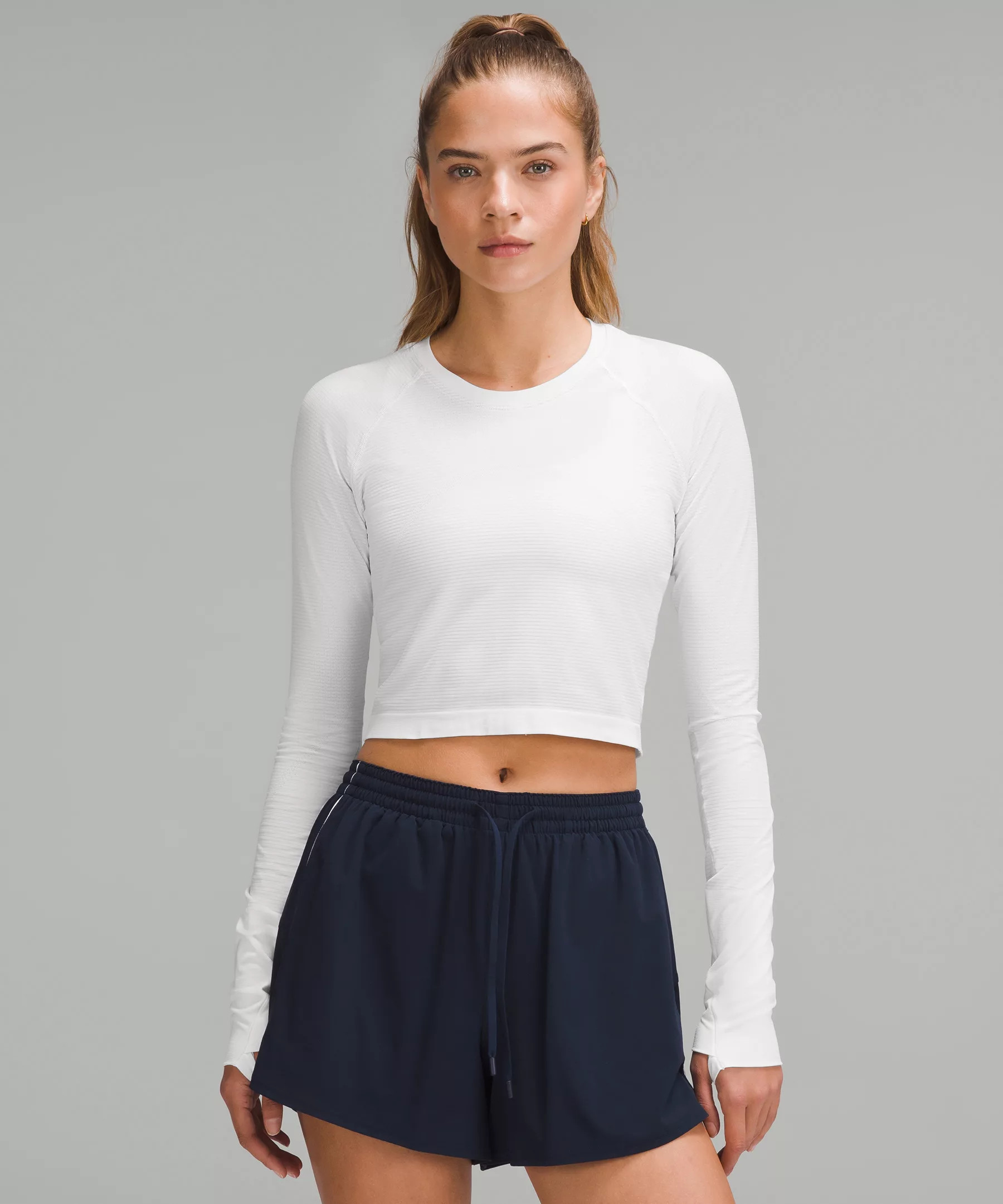 Swiftly Tech Cropped Long-Sleeve Shirt 2.0 | Women's Long Sleeve Shirts | lululemon | Lululemon (US)