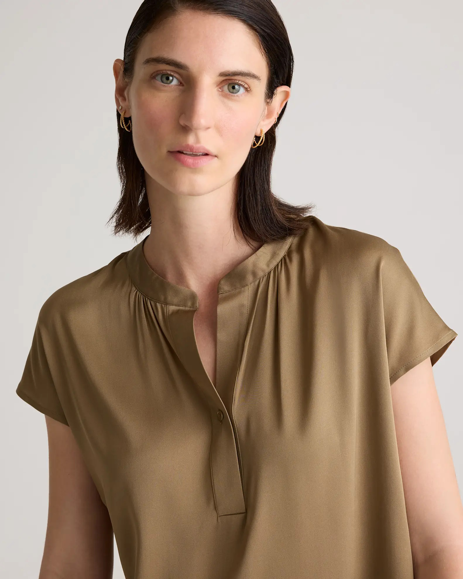 Washable Stretch Silk Dolman Sleeve Blouse | Quince