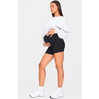 Maternity Black Snatched Sculpt Biker Shorts | PrettyLittleThing US