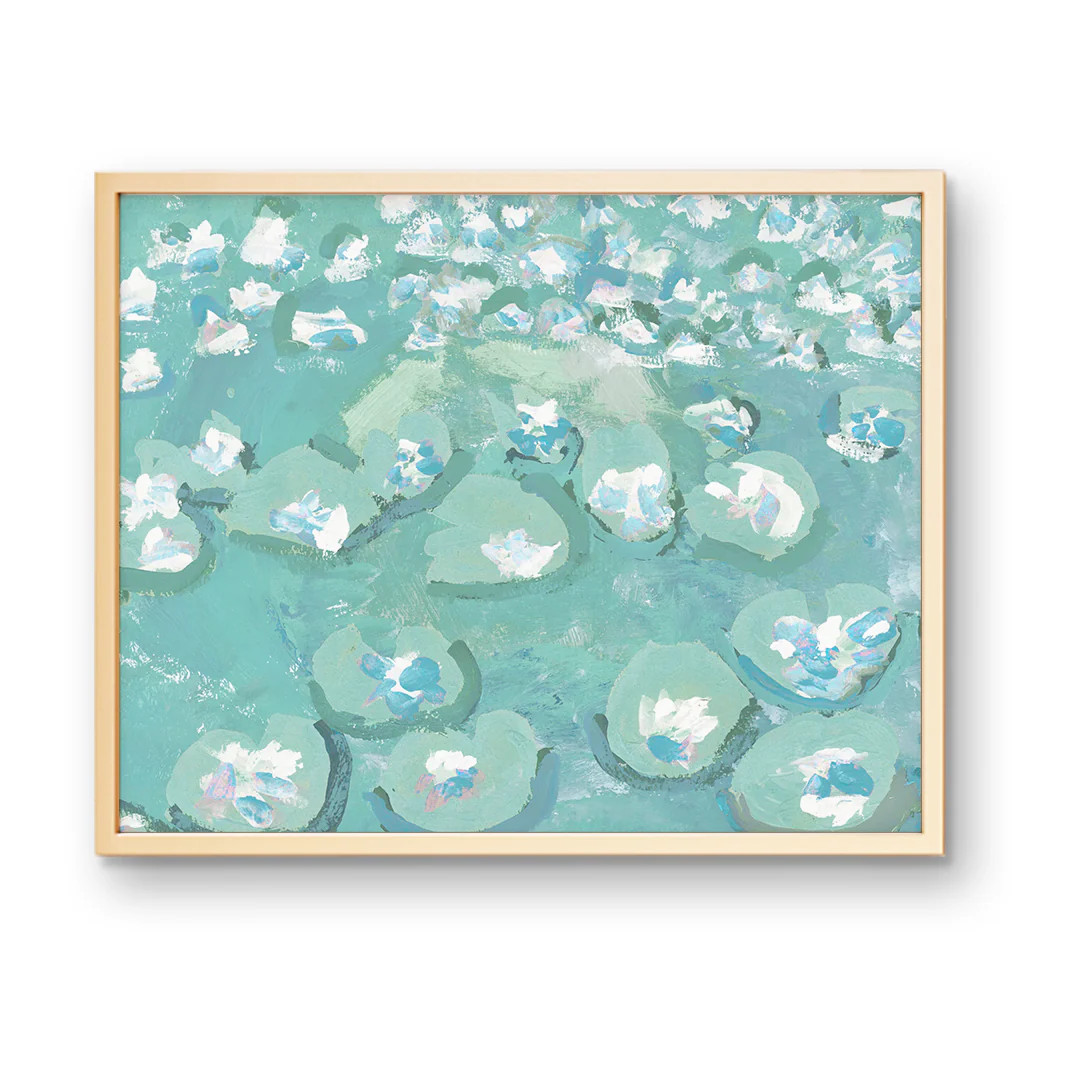 William's Lillies Monet Inspired Wall Art | Original Art Print | Urban Garden Prints