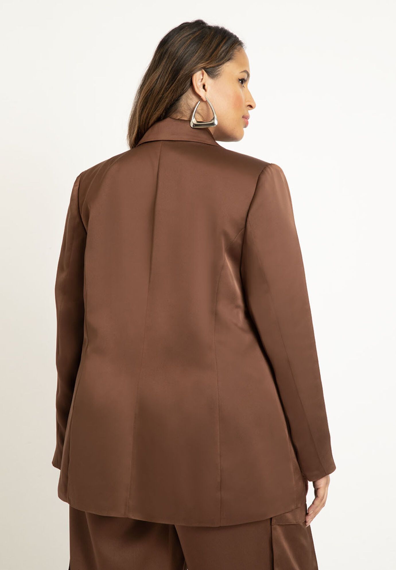 Oversized Satin Blazer | Eloquii