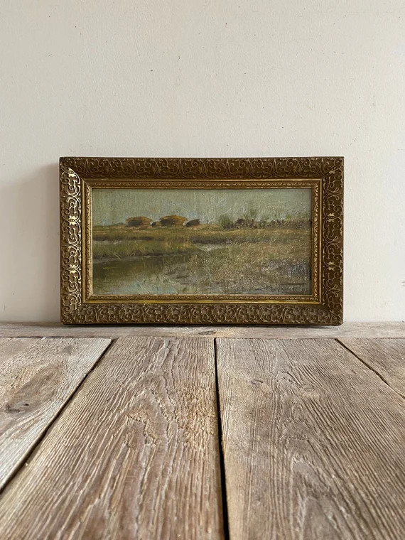Little 1940s Dutch Landscape Oil Painting Dutch Riverscape - Etsy | Etsy (US)