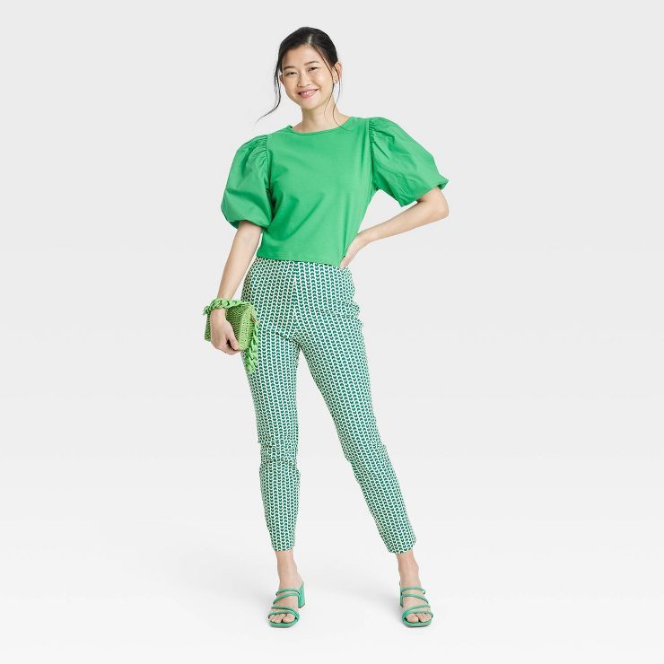 Women's High-rise Slim Fit Ankle Pants - A New Day™ Green 10 : Target | Target