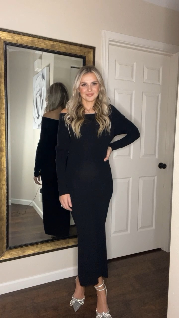THE perfect off the shoulder LBD ❣️ (I’m wearing size S) 

#LTKHoliday #LTKparties #LTKstyletip