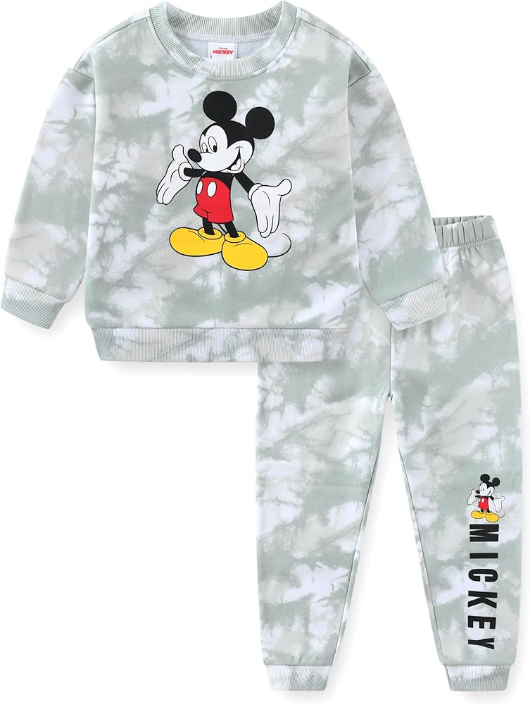 Disney Mickey Mouse Boys Sweatshirt and Pants Set for Toddler and Little Kids | Amazon (US)