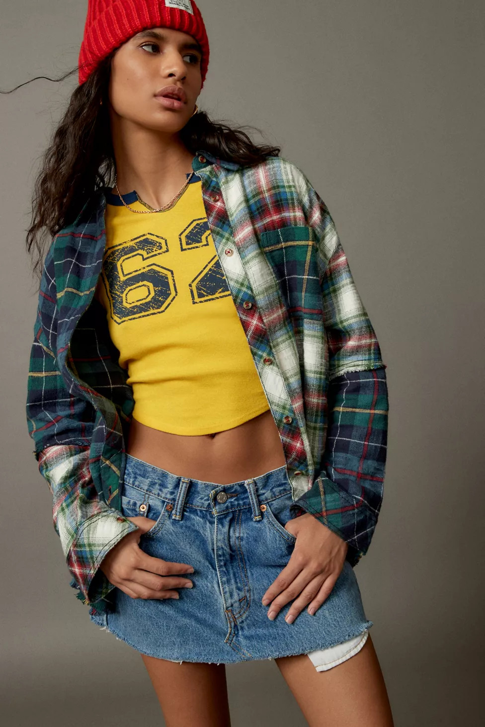 BDG One Way Or Another Plaid Flannel Button-Down Shirt | Urban Outfitters (US and RoW)