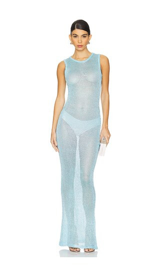 superdown Alix Maxi Dress in Baby Blue. - size L | Revolve Clothing (Global)