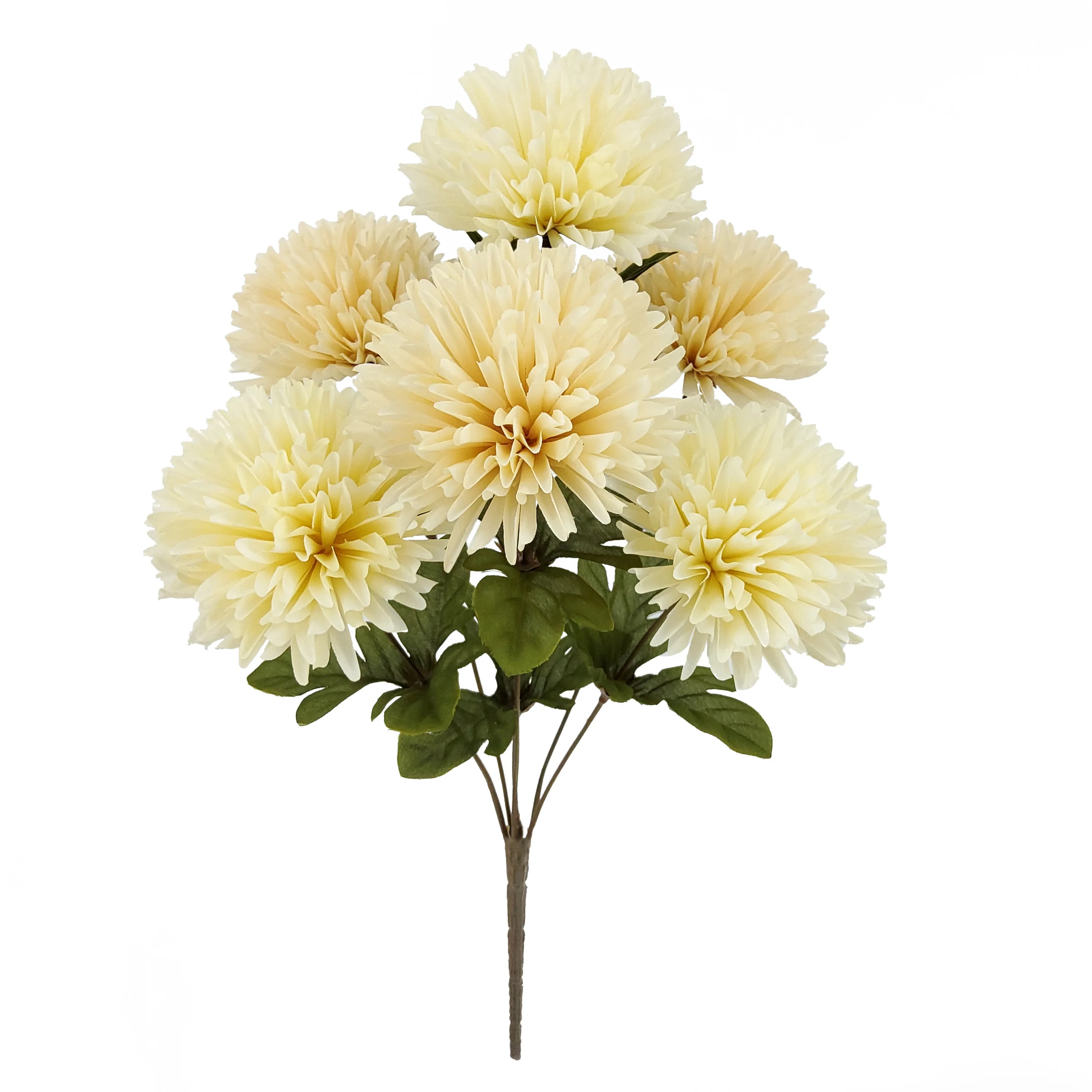 Mainstays 18-Inch Indoor Artificial Mum Bush, Soft Cream - Walmart.com | Walmart (US)