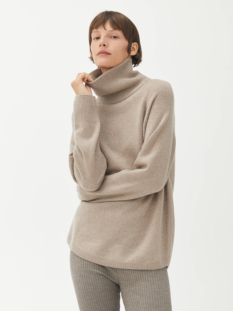 Raglan-Sleeve Cashmere Roll-Neck Jumper | ARKET (US&UK)