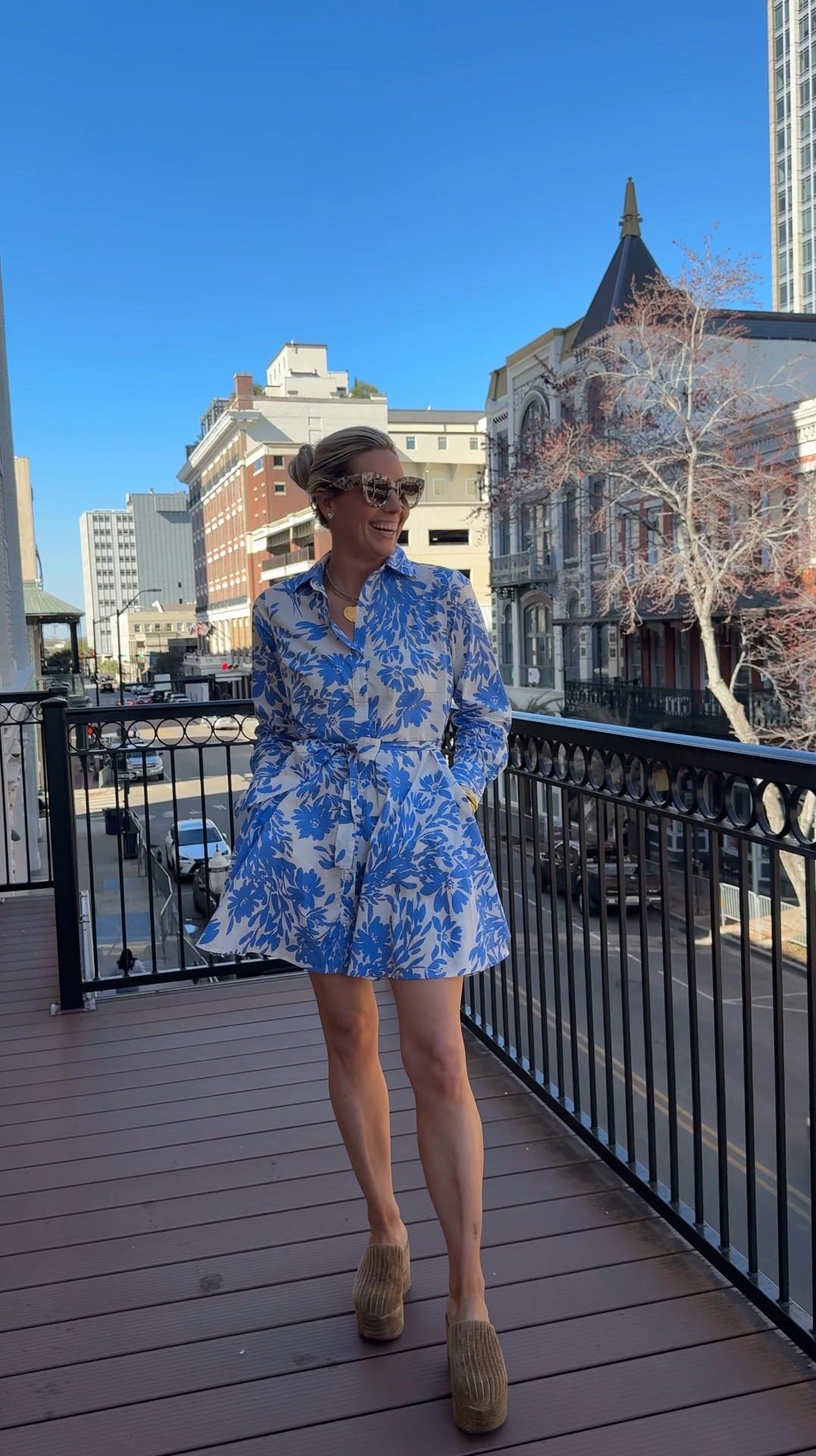 Loving this fun $35 spring dress from Target! I am wearing the size XS so size down if in between. Has a tie waist so can adjust the tightness and now short it is etc. linking my clogs and similar ones and Sunnies!
Sadly my necklace stack can’t be linked on here but will link in stories on insta.

#LTKFindsUnder100 #LTKWatchNow #LTKWorkwear