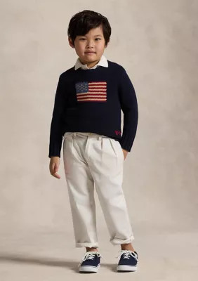 Ralph Lauren Childrenswear Flag Cotton Crewneck Sweater Boys 4-7, 6 | Belk