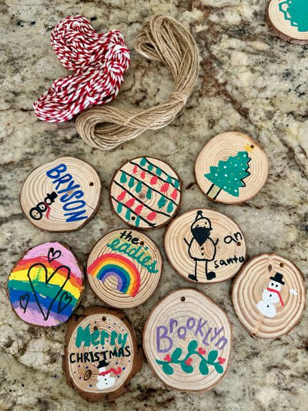 Create your own ornaments with these beautiful wood slices. The kids loved painting their own ornaments and it wasn’t even messy. 

#LTKSeasonal #LTKkids #LTKHoliday
