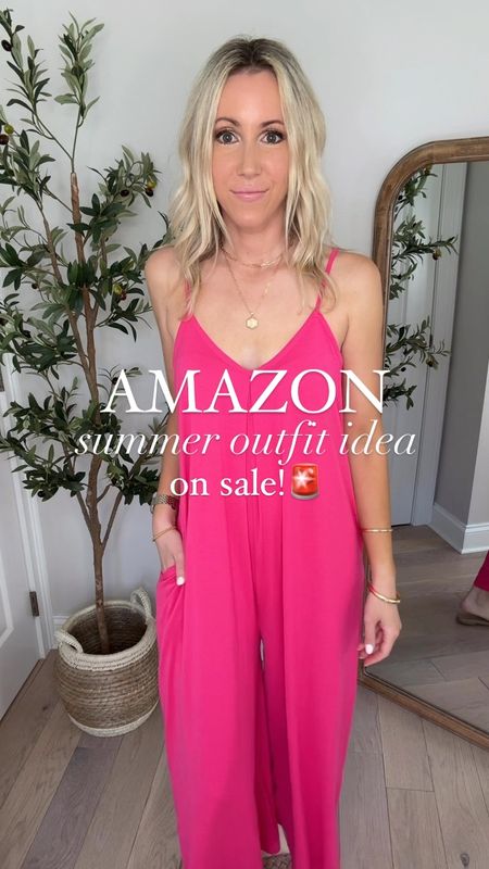 Sale alert! 🚨This wide leg jumpsuit is such a winner for summer! The straps are adjustable, it has pockets, and a super cute tie back! Perfect for vacation, date night, and a summer party! 12 colors, fits oversized. Wearing small in pink. I’m 5’7” for reference.

Summer outfit, travel outfit, elevated casual, date night, vacation outfit, comfy outfit, vacation outfit, casual outfit, easy outfit 

#LTKSaleAlert #LTKTravel #LTKFindsUnder50
