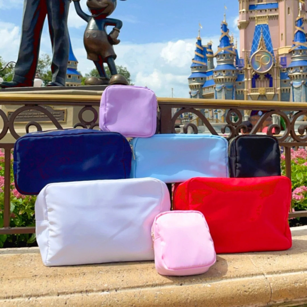 High Quality BLANK Nylon Pouch Mini Small Zipper Pouch Large Cosmetic Bag, XL Nylon Cosmetic Bag,... | Etsy (US)