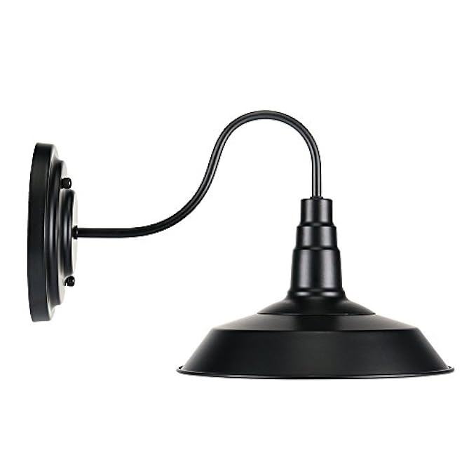 Lightess Black Wall Sconce Lighting Gooseneck Industrial Barn Lights Vintage Farmhouse Wall Lamp, CY | Amazon (US)
