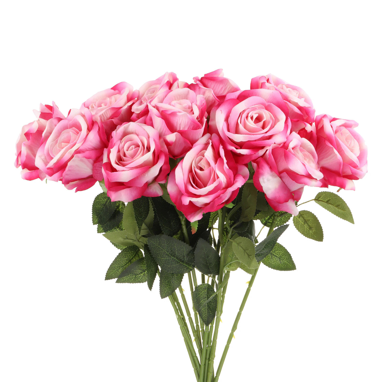 Unique Bargains 12pcs Light Pink Roses Artificial Flowers Velvet Rose Real Touch Fake Roses with Stems for Home Decor Wedding Bouquet Hotel Office | Lowe's
