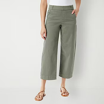 Gloria Vanderbilt® Amanda Shape Effect Womens High Rise Wide Leg Cropped Pants | JCPenney