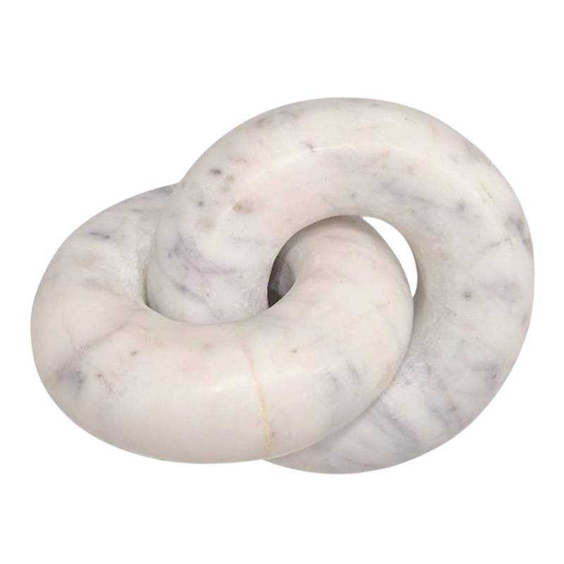 White Marble Linked Ring Figurine, 6x4.5 | At Home