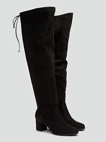Haley Faux Suede Over-The-Knee Boots - Fashion To Figure | Fashion to Figure
