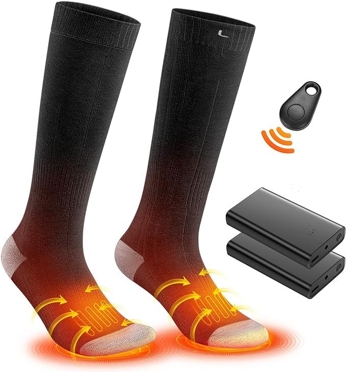 Amazon.com: Neveland Heated Socks, Remote Control 4000mAh 3.7V Rechargeable Electric Heated Socks... | Amazon (US)