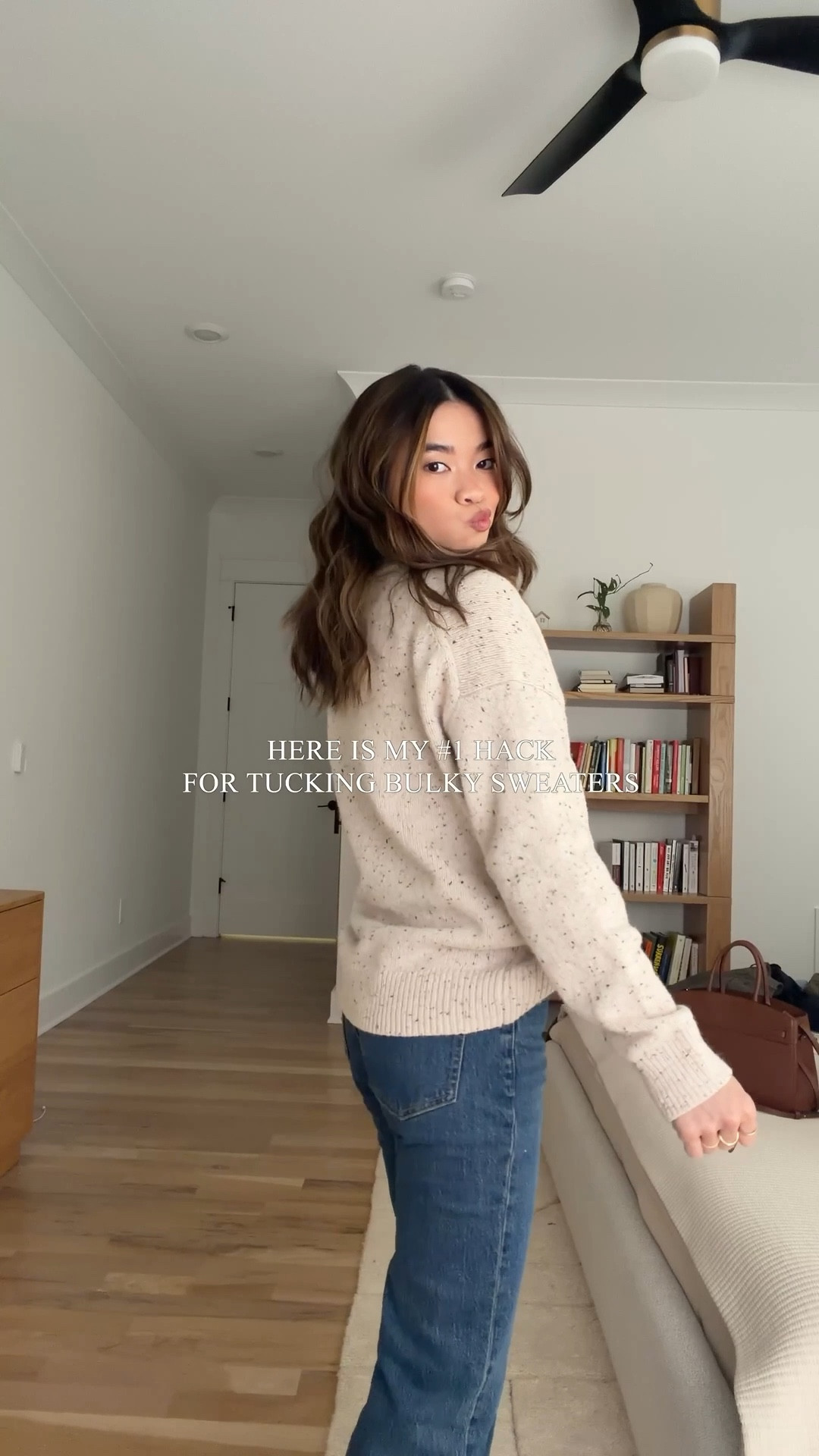 Easiest way to tuck a sweater! Sizing info: Sweater size small, white tee size XS, jeans size 23 extra short in Dark Raw hem!

petite fashion, get dressed with me, outfit inspiration, ootd, nashville outfit, Nashville influencer, petite style, vacation style, casual outfits, mom style, petite pants, winter dress, winter outfit, winter pants, winter outfit inpso, winter outfit idea, winter top, winter style, winter sweater, cozy sweater, cold weather sweater, cold weather outfit, denim, jeans, sweater tuck, sweater, sweater hack  

 #LTKgrwm #LTKootd #LTKmomlife