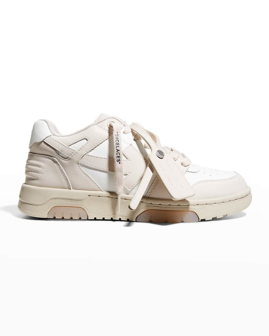 Off-White Out Of Office Arrow Calfskin Sneakers | Neiman Marcus
