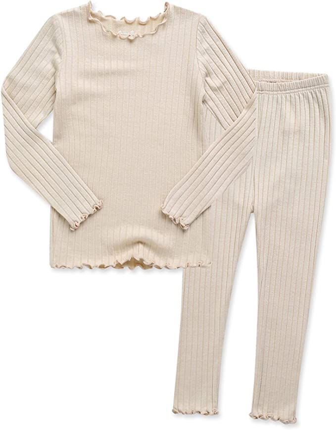 VAENAIT BABY 12M-12Y Kids Unisex Girls & Boys Soft Comfy Modal Tencel Shirring Sleepwear Pajamas ... | Amazon (US)