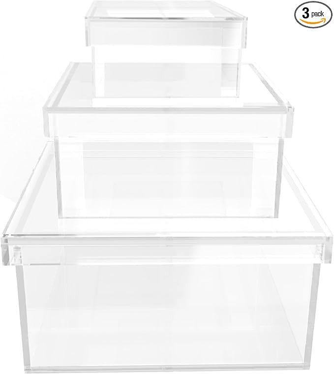 Acrylic Box with Lid, Buffet Risers, Acrylic Risers, Dessert Table Display Set, Food Risers Displ... | Amazon (US)