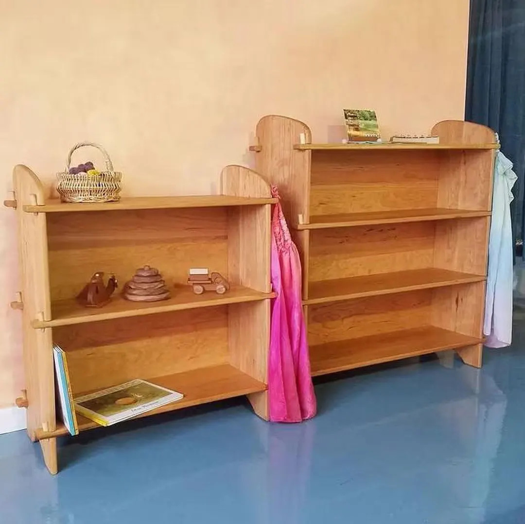 34 or 42 Inch Tall - Cherry Wood Bookshelf With Solid Wood Back Panels - Etsy | Etsy (US)