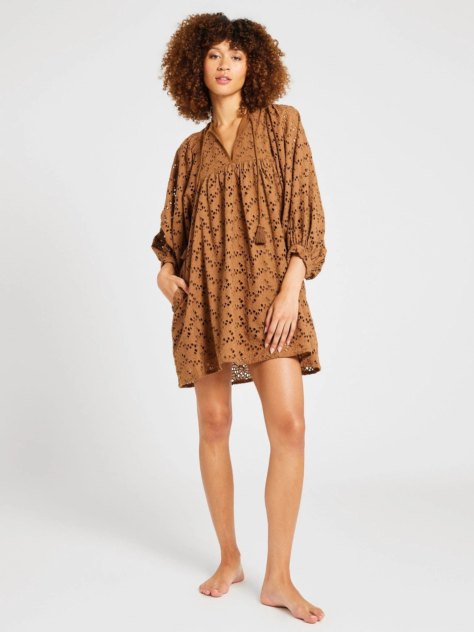 Daisy Dress in Caramel Eyelet | Mille