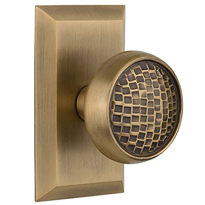 Nostalgic Warehouse Studio Plate with Craftsman Knob, Passage - 2.375", Antique Brass | Amazon (US)