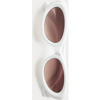 M&S Oval Cat Eye Sunglasses White | Marks & Spencer (UK)