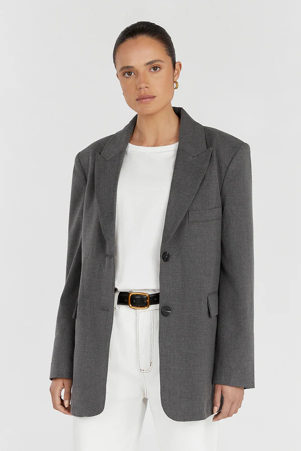 HARLEY CHARCOAL BOYFRIEND BLAZER | DISSH
