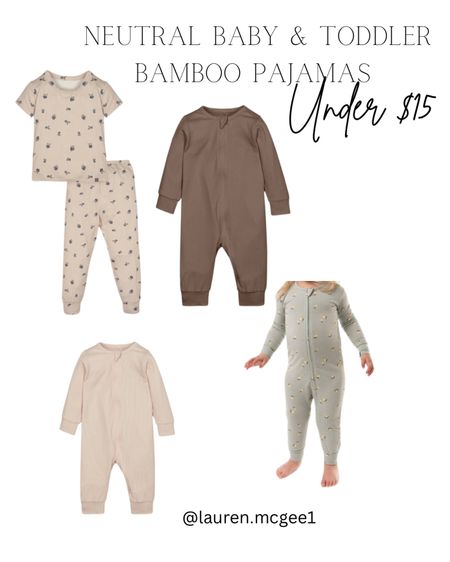 Neutral baby & toddler bamboo pajamas under $15 

#LTKbaby #LTKSeasonal #LTKkids