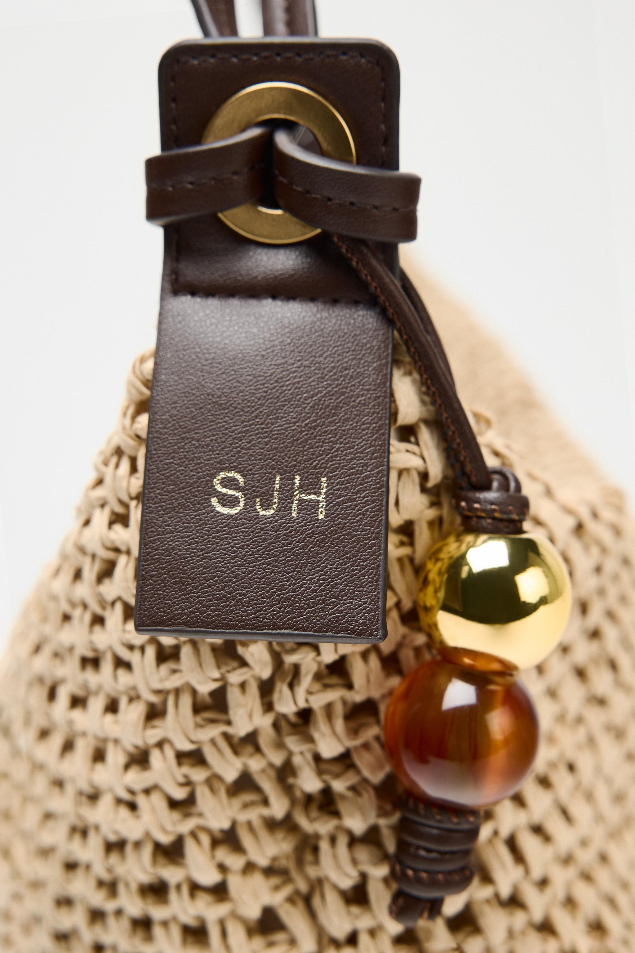 WOVEN SHOPPER BAG WITH CHARM | Zara US