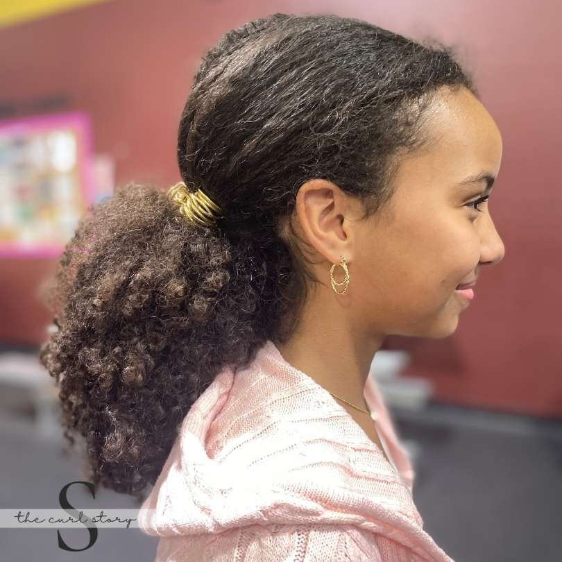 Pretty in gold ✨An easy low ponytail topped with a gilded wrap clip. #TheCurlStory

#LTKStyleTip #LTKKids
