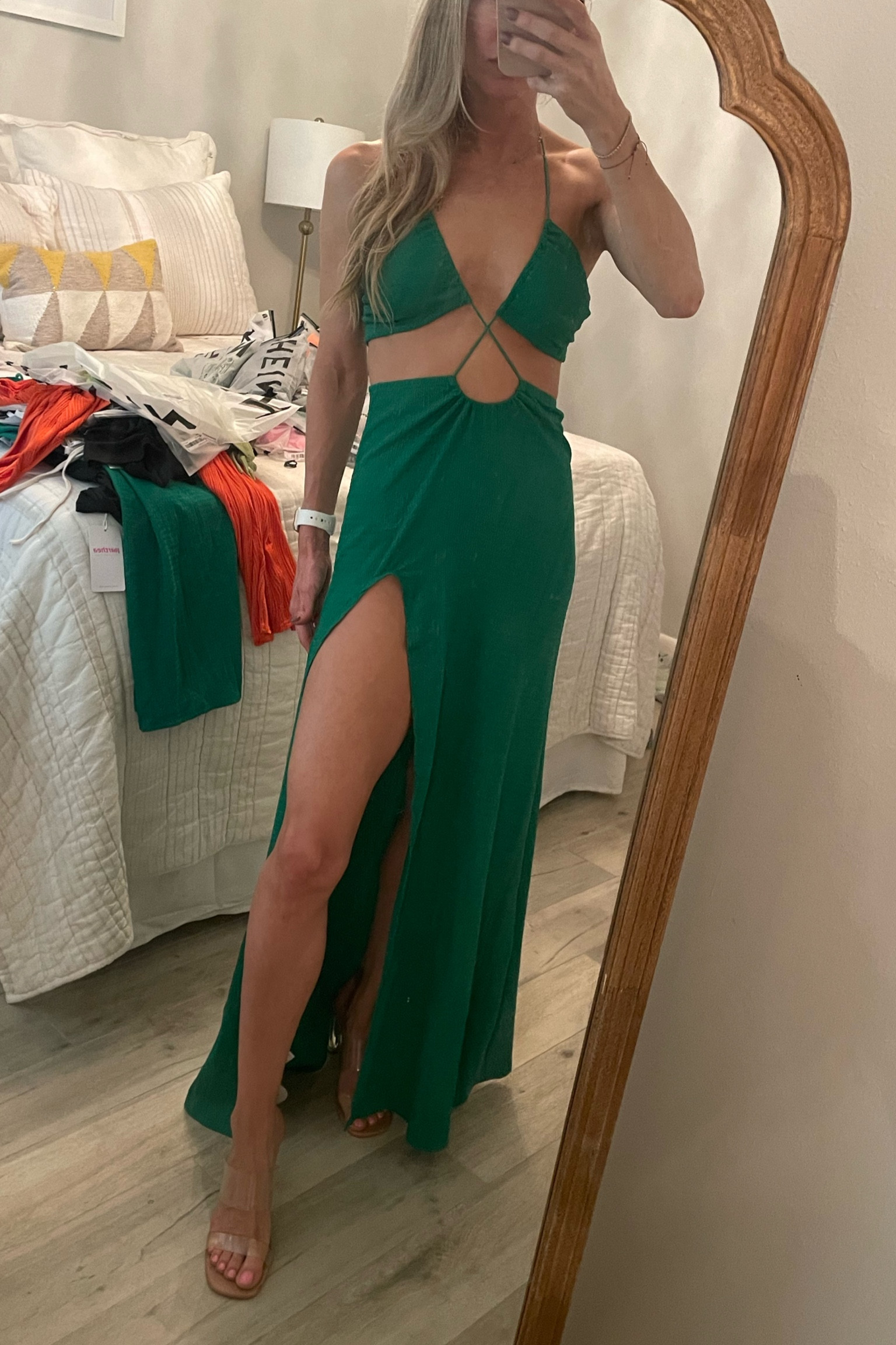 Green dress • maxi dress •
Slit dress • shein •
Beachwear 

#LTKunder50 #LTKtravel #LTKunder100