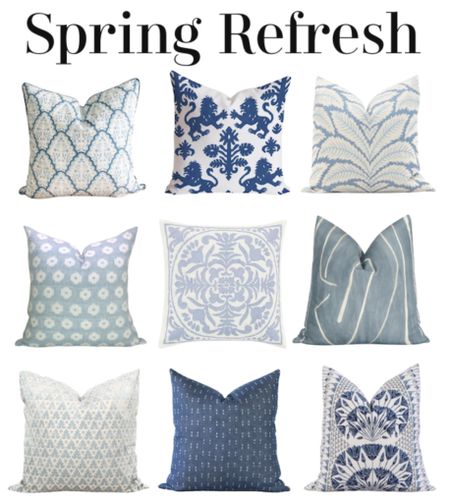 Refresh your home for spring with these beautiful pillows and pillow covers blue and white home decor 

#LTKhome #LTKstyletip #LTKfindsunder50