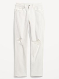 High-Waisted OG Straight White-Wash Ripped Jeans for Women | Old Navy (US)